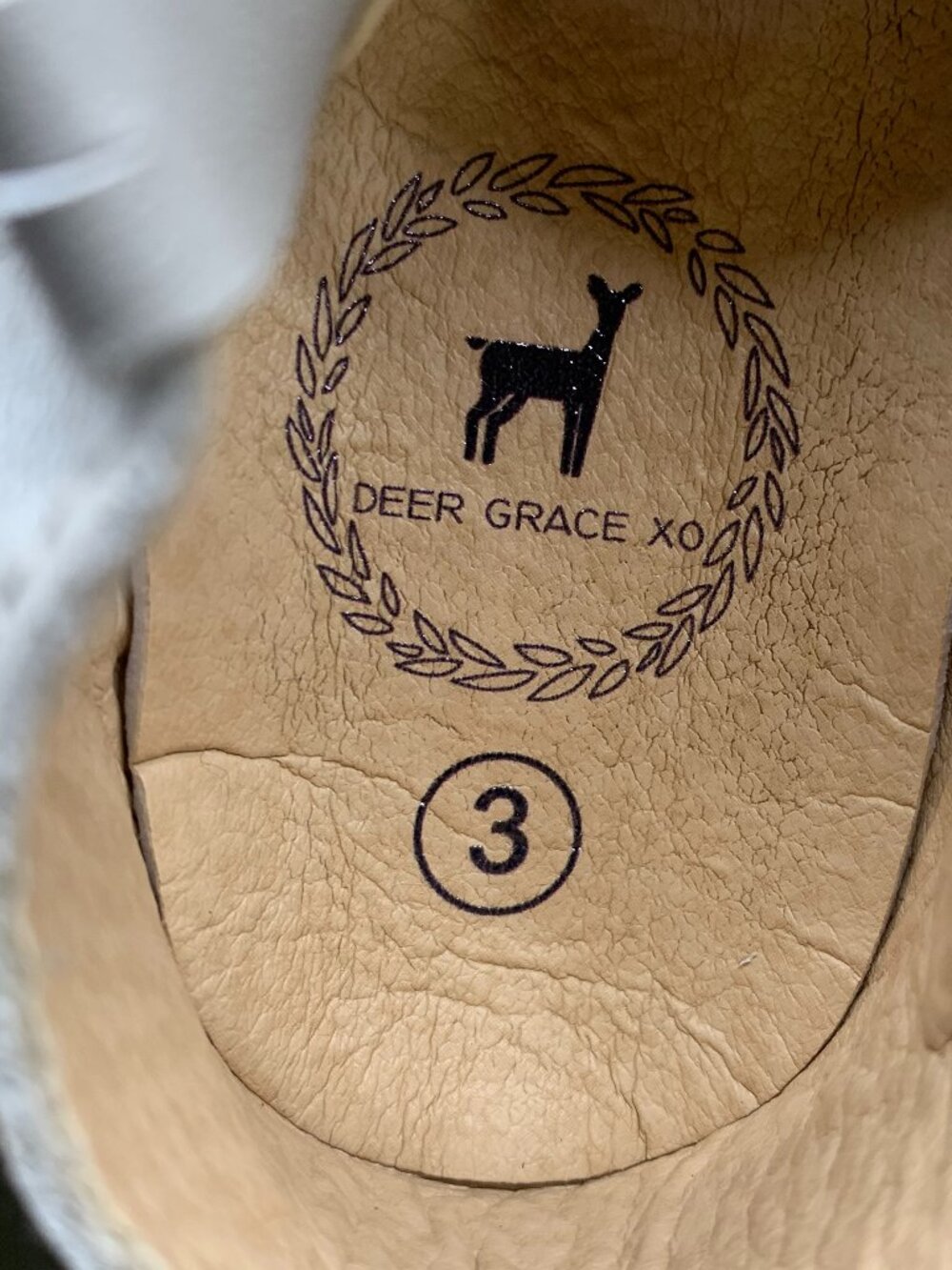 Deer Grace XO Soft Leather T-Strap Mary Jane Shoes Gray Size 3 Baby Toddler - Picture 3 of 4